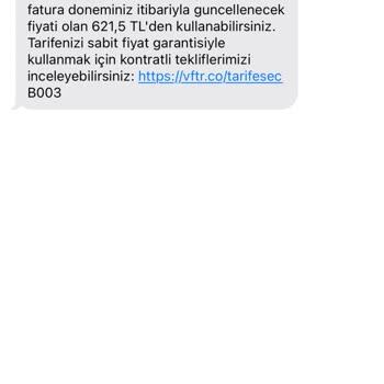 Vodafone Fahiş Fiyat Artışı