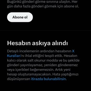 Twitter Hesabım Aniden Askıya Aldılar