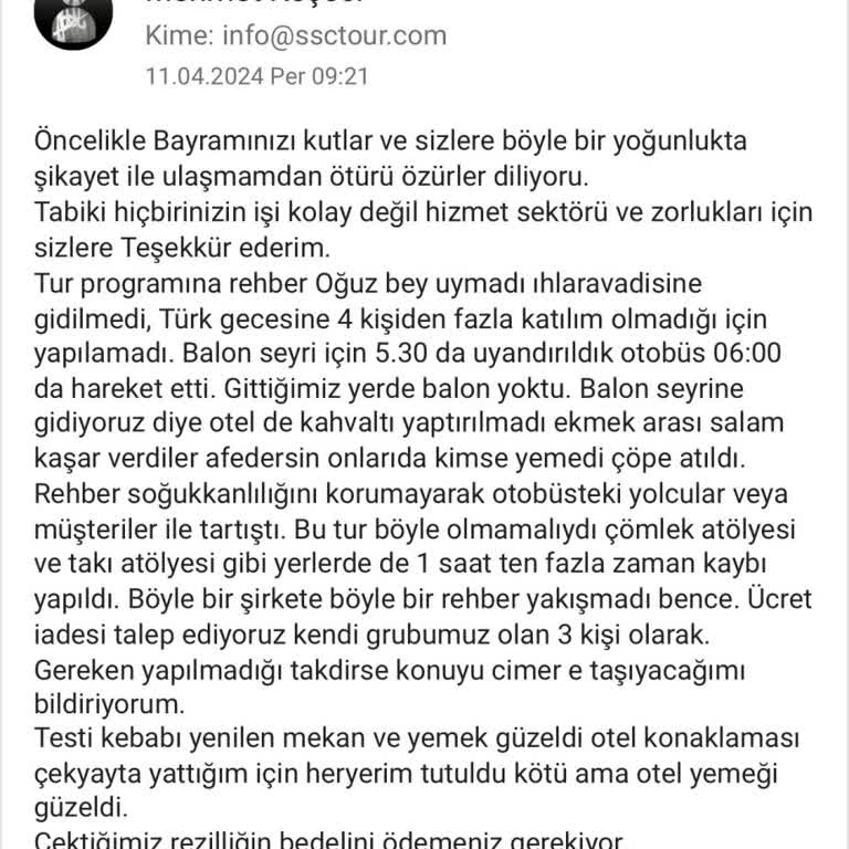 İl Kültür Ve Turizm SSC Tur Hizmet Politikası Çalışanlar Yüzünden Zarar Görüyor.