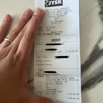 Jysk Torium Ürün Teslim Etmiyor