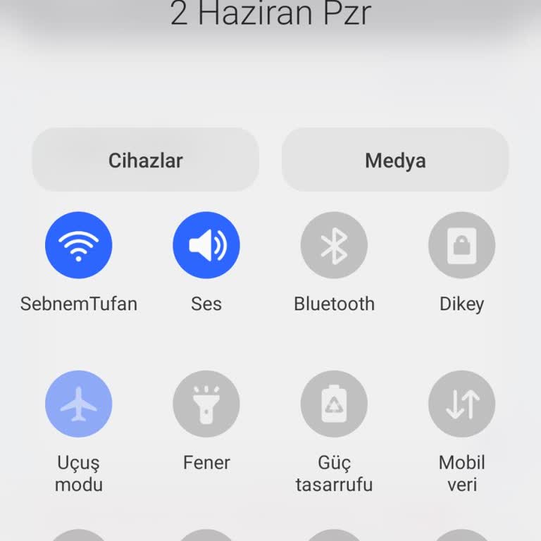 Samsung Telefon Samsung Uçak Modu Silik Şekilde Açık