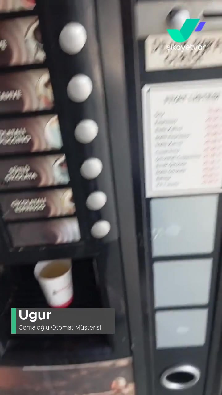 Cemaloğlu Otomat Kahve İstedik Sade Saf Sıcak Su Verdi! videonun kapak resmi