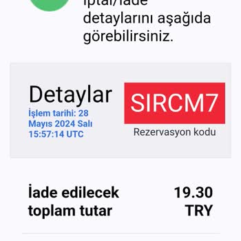 THY Bilet İadesi Vermiyor