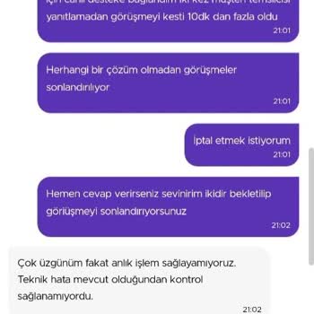 Getir 20 Dakika'da Sipariş İptal Edememesi