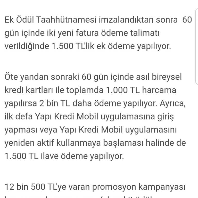 Yapı Ve Kredi Bankası Ek Promosyon Ödenmeme Sorunu