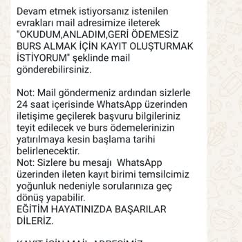 Şaban Cengiz Vakfı (Burs Başvuru) Vakıf Bursu İle İlgili Şikayet