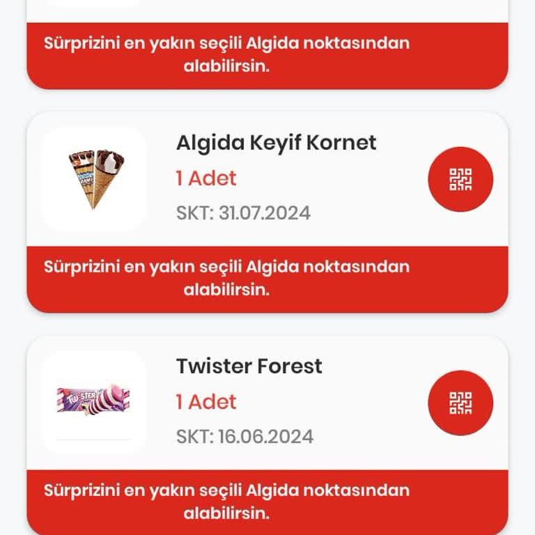 Algida Kazandığım Bedava Dondurmaları Alamıyorum