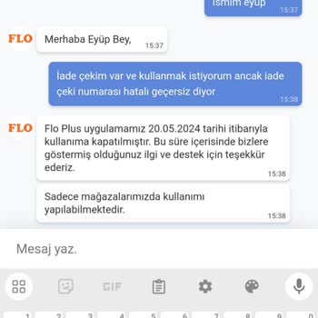 FLO Ayakkabı FLO İade Çekimi Kullandırmıyor.