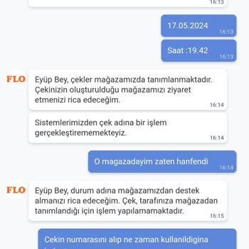 FLO Ayakkabı FLO İade Çekimi Kullandırmıyor.