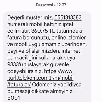 Türk Telekom Firması Sürekli Bana Ait Olmayan Hat İçin Rahatsız Ediyor