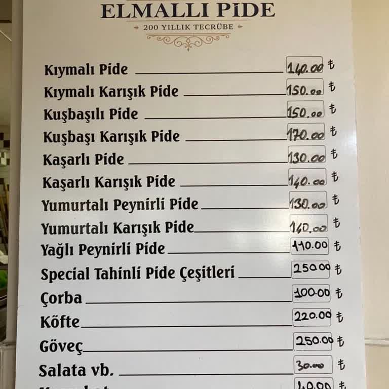 Denizli Tavas Elmalı Pide Fiyat Bildirimi Ve Özensiz Servis