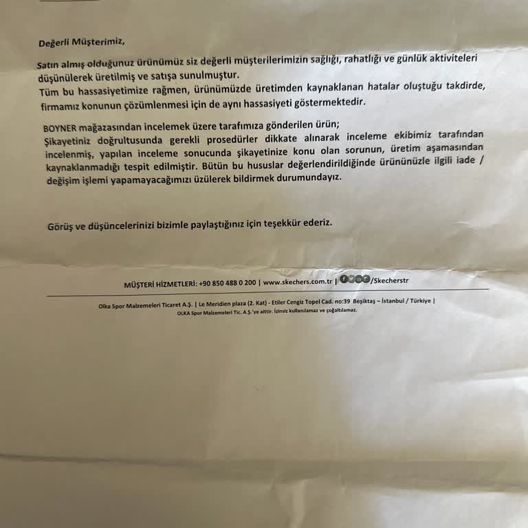 Skechers Ayakkabı Ses Çıkarma Sorunu