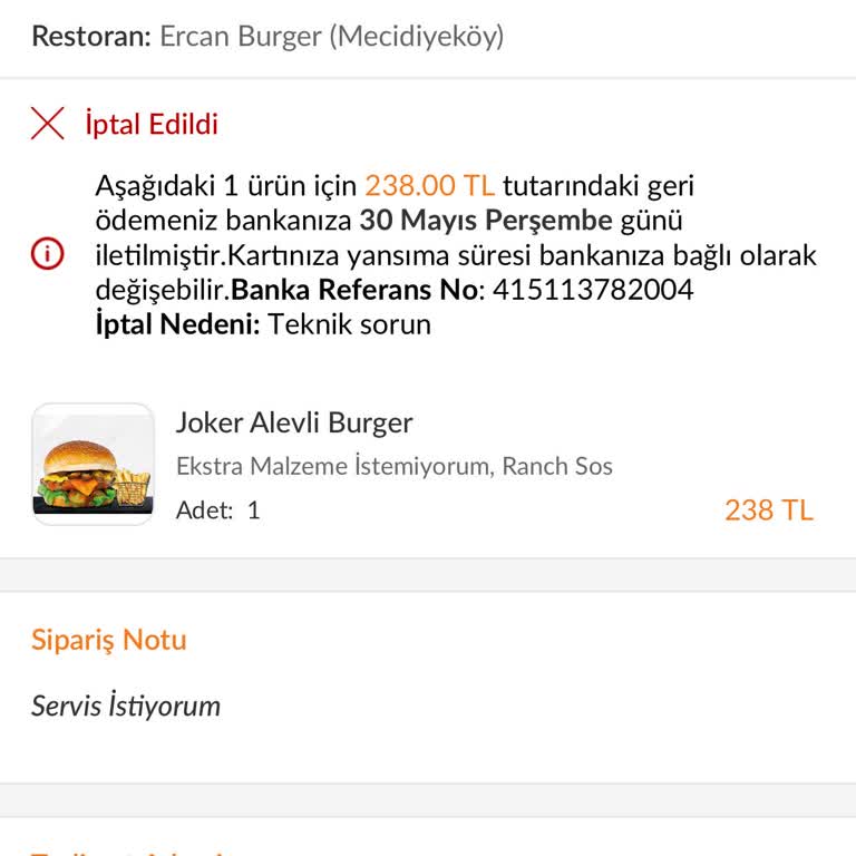 Trendyol GO 3 Saat Beklettikten Sonra Siparişi İptal Etti!