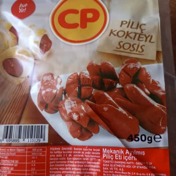 CP Piliç CP Sosis İçinden Çıkan Plastik.