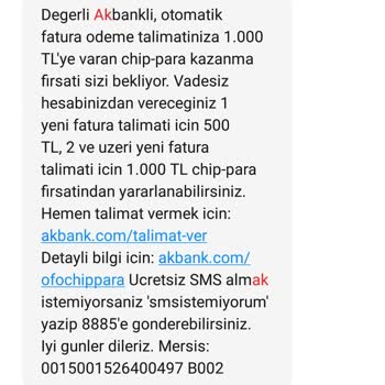 Akbank Kampanya Samimiyetsizliğinden Dolayı Kampanyaya Katılamadım