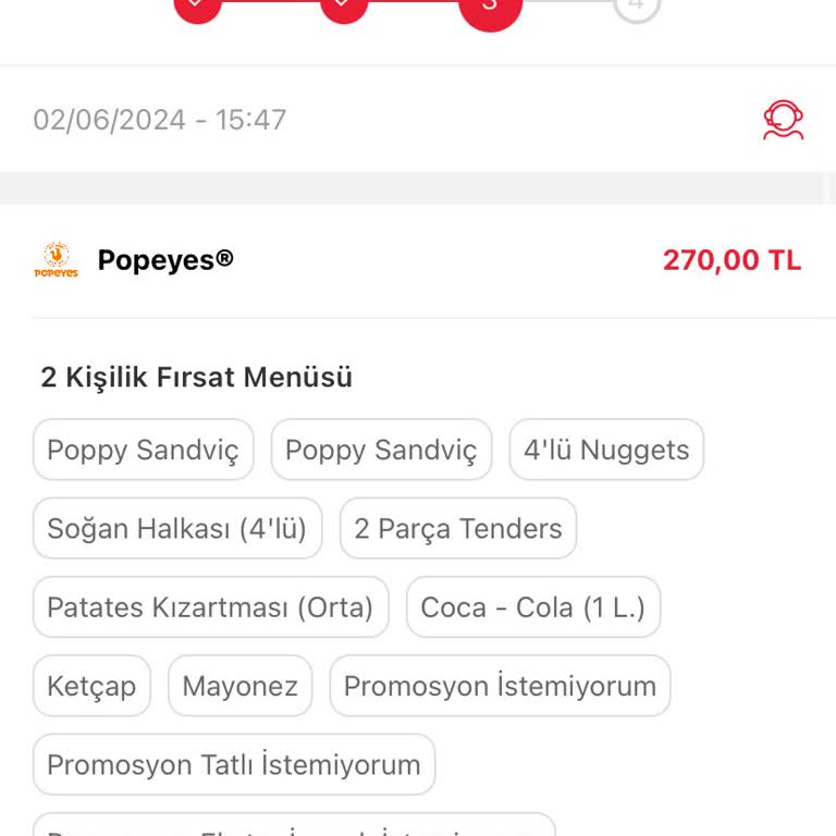 Popeyes 2 Saat Üzerinde Gelen Buz Gibi Sipariş