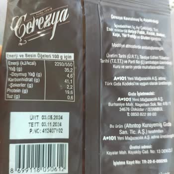 A101 Çerezya İç Çiğdem İçinden Plastik Çıktı