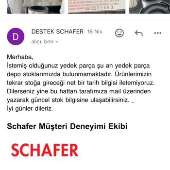Schafer Yetkili Servis Parça Konusunda Mağdur Ediyor!