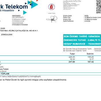 Türk Telekom'dan Haklı Sebepten Dolayı Taahhüt Cezası Yansıtması