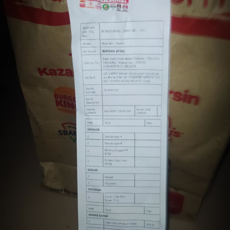 Burger King Yemek Şikayeti Eksikliği