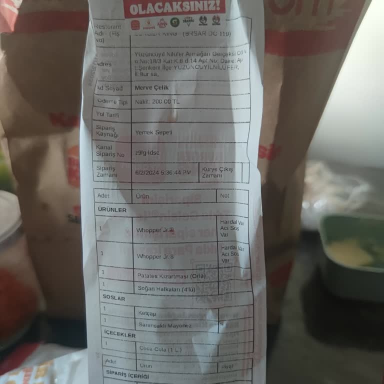 Burger King Yanlış Sipariş Ve Soğuk Ürünlerle Mağduriyet Yaşadım