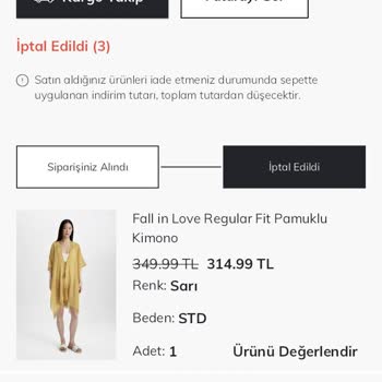 DeFacto İptal Ya Da İade Edilmediği Halde Gönderilemeyen Kargo