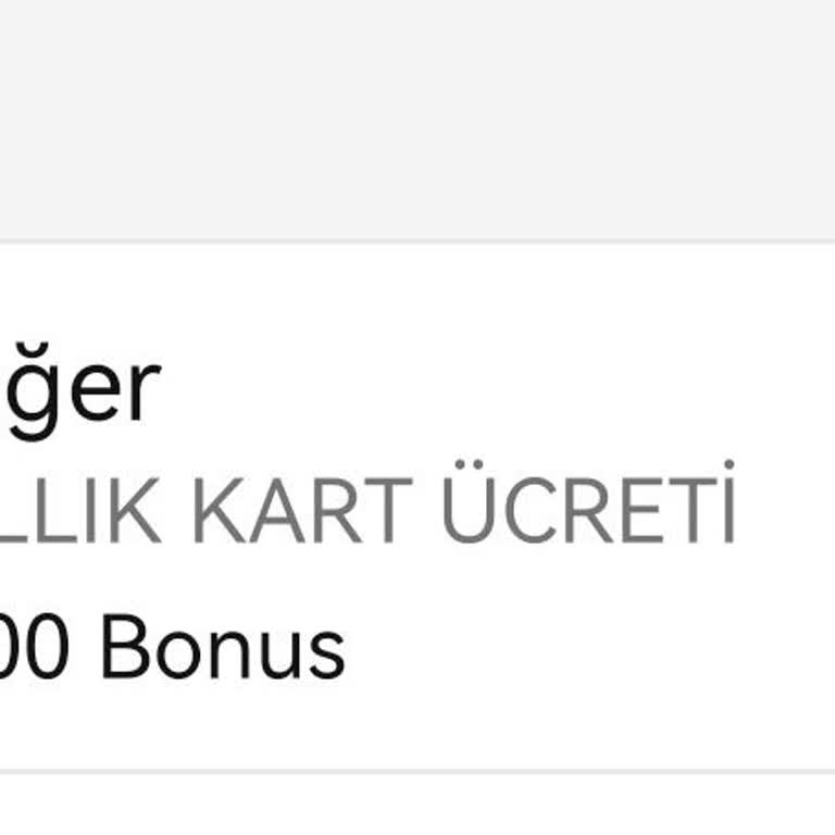 Garanti Bonus Kredi Kartı Aidatı
