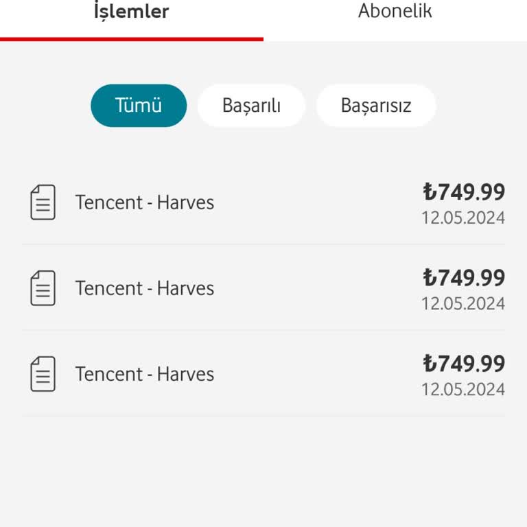 Vodafone Bilgim Dışında Faturalı Hatta Geçilmiş