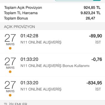 N11 Ve Garanti Bonus Mağduriyetim