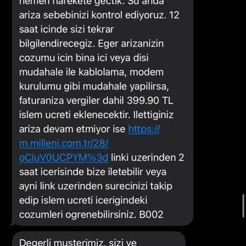 Millenicom İnternet Kesintisi Yaşıyorum
