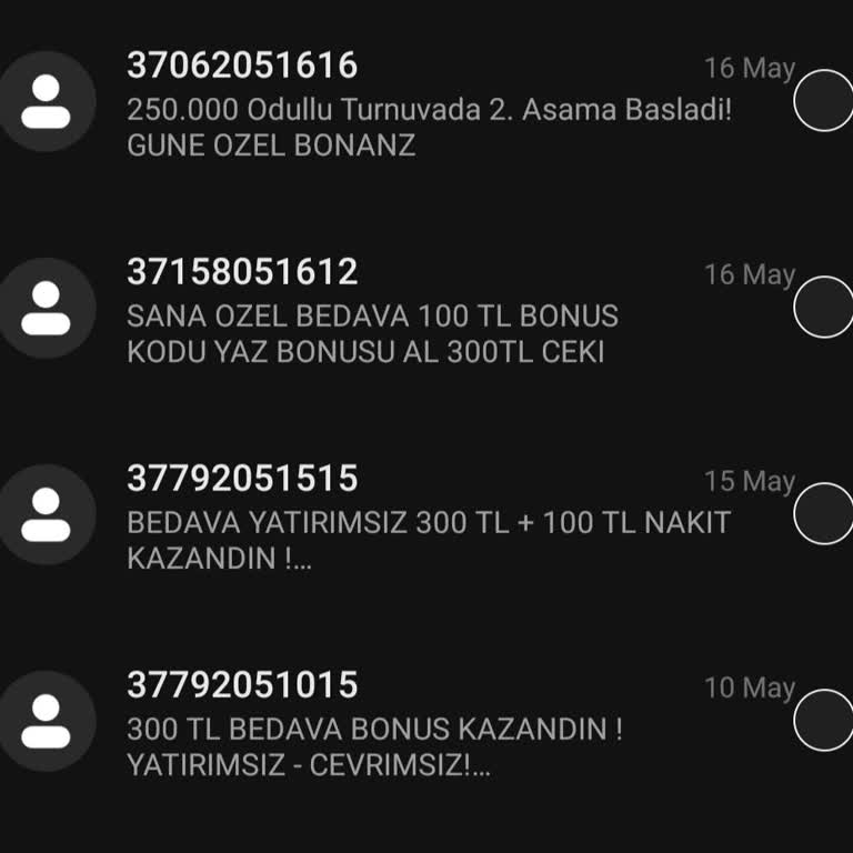 Vodafone +44, +371, +377, +379, +370 Numaralar Dan Gelen Mesajlar