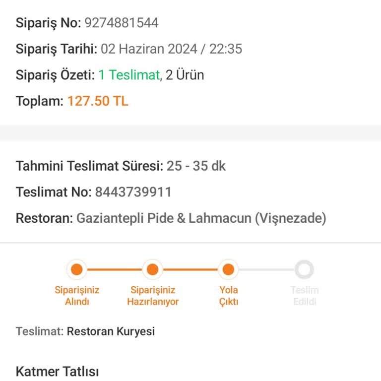 Trendyol GO Geciken Sipariş