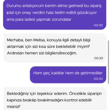 Getir Uygulaması Paramı İade Etmiyor