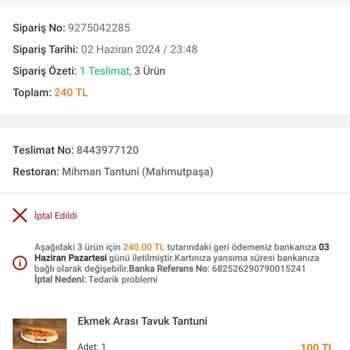 Trendyol Sipariş İptali Ve Müşteri Hizmetleri Sorunu