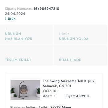 Vivense Ürünümü Göndermiyor. Kaç Gündür Yolda Gözükmesine Rağmen!