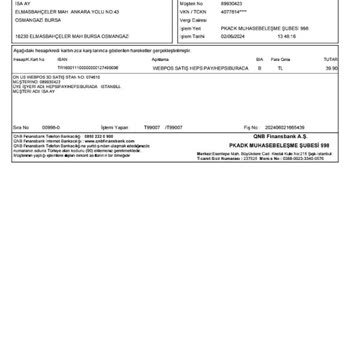 QNB Finansbank Şikayet Habersiz Hesaptan Çekilen Ödeme