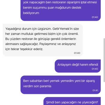 Getir Yemek Sipariş İptalleri Ve Mağduriyet