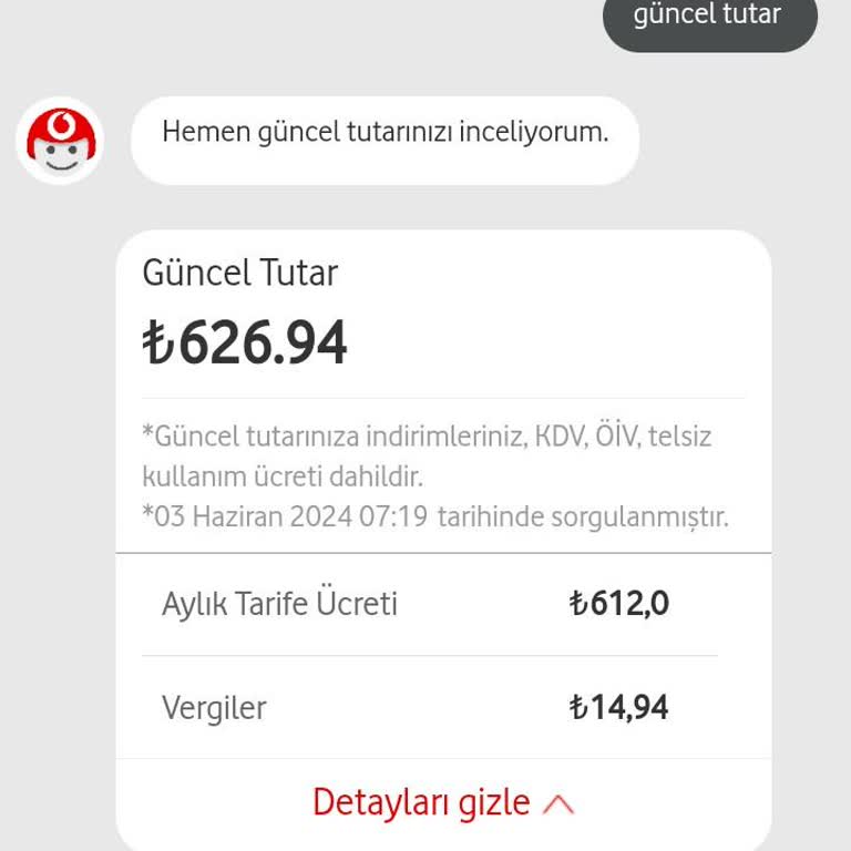 Vodafone Faturasız Hatta Geçirmiyor.
