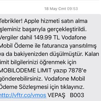 Vodafone Pay İzinsiz Sürekli Hesabıma Ek Ücret Yansıtıyor