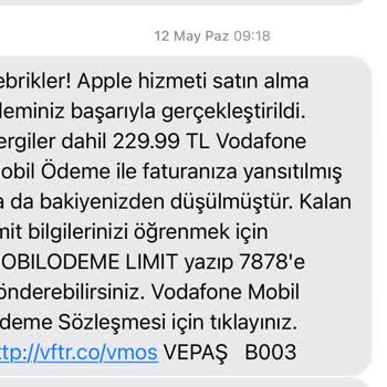 Vodafone Pay İzinsiz Sürekli Hesabıma Ek Ücret Yansıtıyor