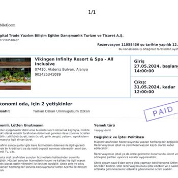 Bilet.com Haberim Olmadan İptal Edilen Otel Rezervasyonu & Mağduriyetim