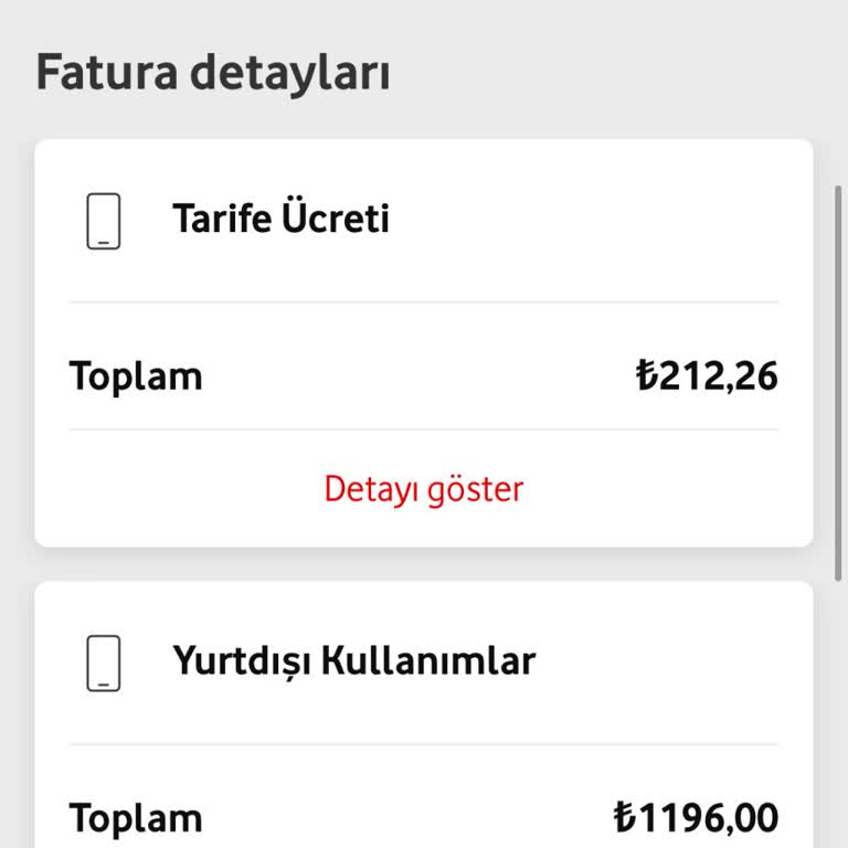 Vodafone Yurt Dışı İnternet Kullanımı Şikayeti