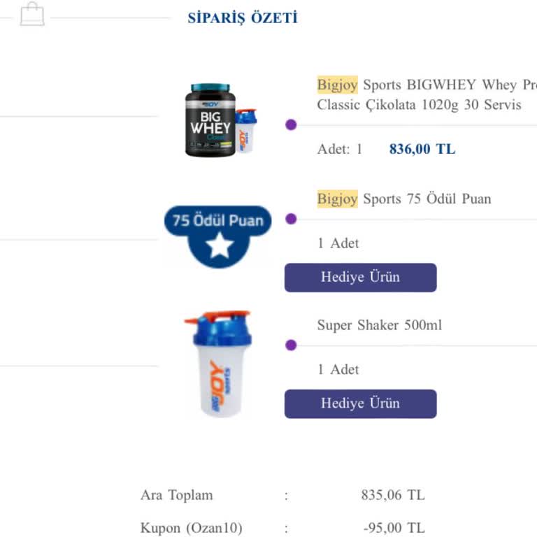 Bigjoy Whey Protein Tozu İçeriği Değişmiş Gibi