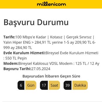 Millenicom Başvuru Ve Müşteri Mağduru