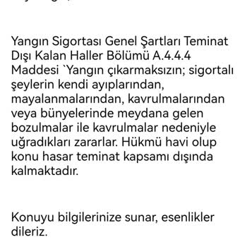 Türkiye Sigorta Kapsamında Olmasına Rağmen Hasarımı Karşılamıyor...
