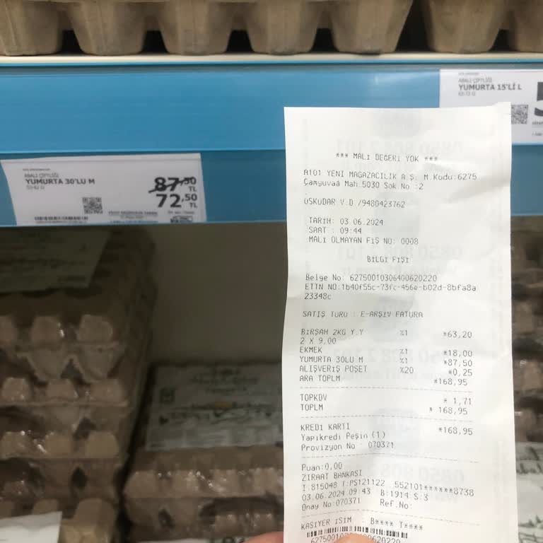 A101 Yanlış Etiket Fiyatı Nedeniyle Fazla Ücretlendirme!