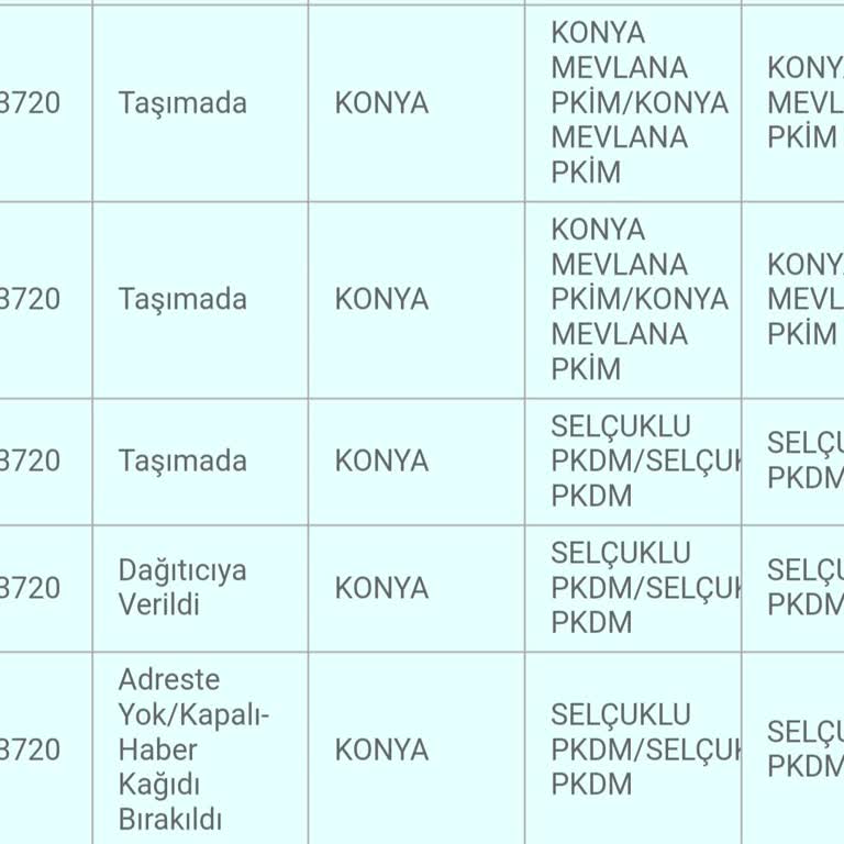 PTT Kargo Konya Selçuklu Pkdm Kargomu Getirmedi