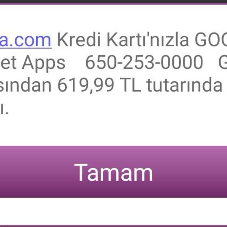 Google Play Google Kredi Kartımdan Para Çekti