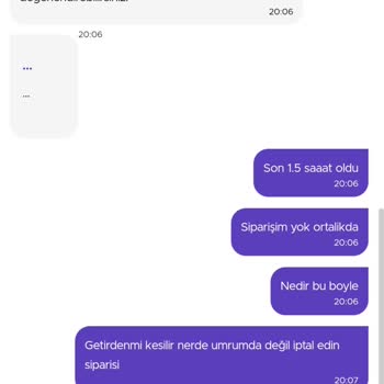 Getir Üzerinden Verilen Siparişin Ücret İadesi Yapılmadı
