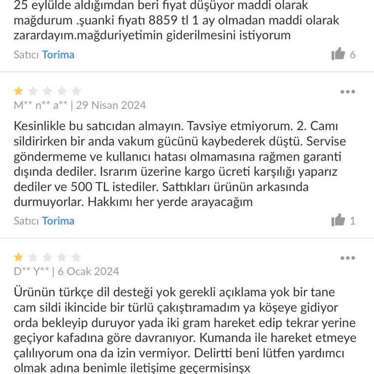 Torima Cam Silme Robotu Hayal Kırıklığı Ve Müşteri Hizmetleri Sorunu